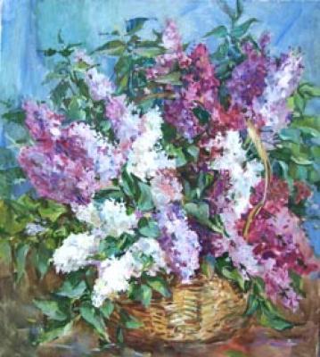 Lilac in a basket. Korkishko Viktorya