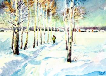 Winter in village �5