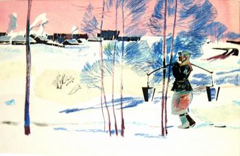 Winter in village � 6