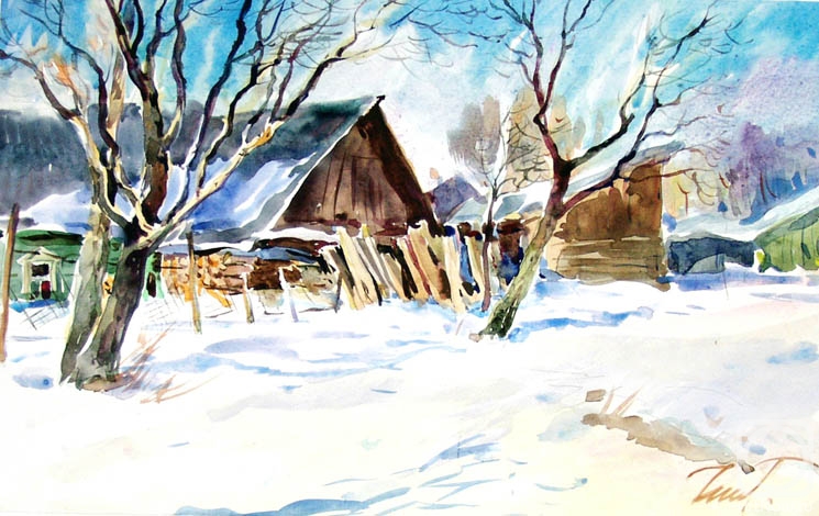 Vrublevski Yuri. Winter in village � 10