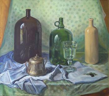 Still-life with bottles. Budaeva Darima