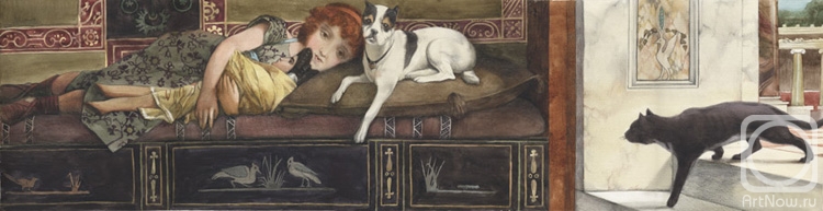 Goncharova Katherina. A Copy of Alma-Tadema's "Best friend"