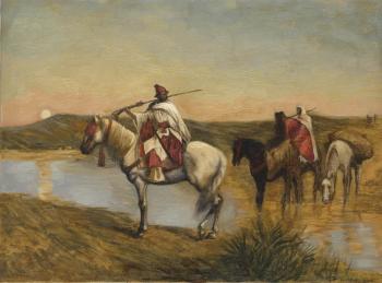 A Copy of Edwin Lord Weeks' "Fording a Stream"