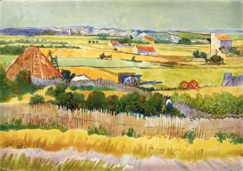 A Copy of Van Gog's "Field". Goncharova Katherina