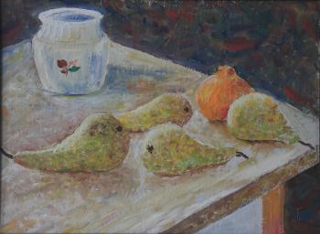 Pears, orange, sugar bowl. Filiykov Alexander