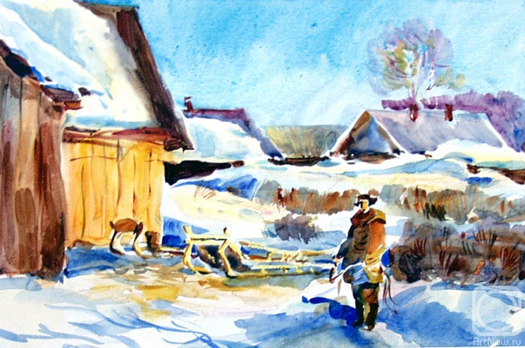 Vrublevski Yuri. Winter in village -17