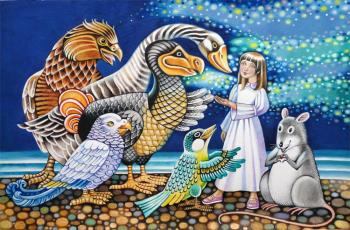 Illustration for the fairy tale "Alice in Wonderland". Belova Asya