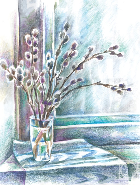 Вербное воскресенье» картина Лавровой Елены (бумага, карандаш) — купить на  ArtNow.ru