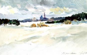 From a cycle �Winter in village�.- 25