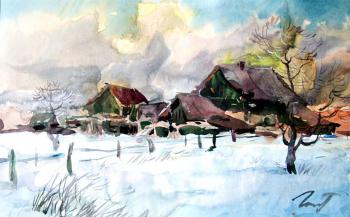 The village in the snow. Vrublevski Yuri