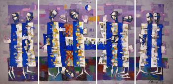 Men without special occupations (tetraptych) (). Shustov Andrey
