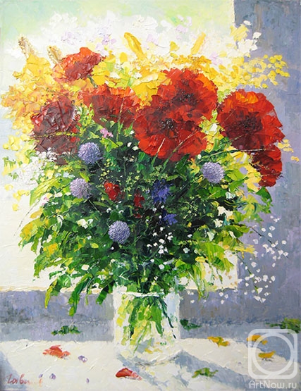 Gavlin Evgeniy. Bouquet with a red flowers