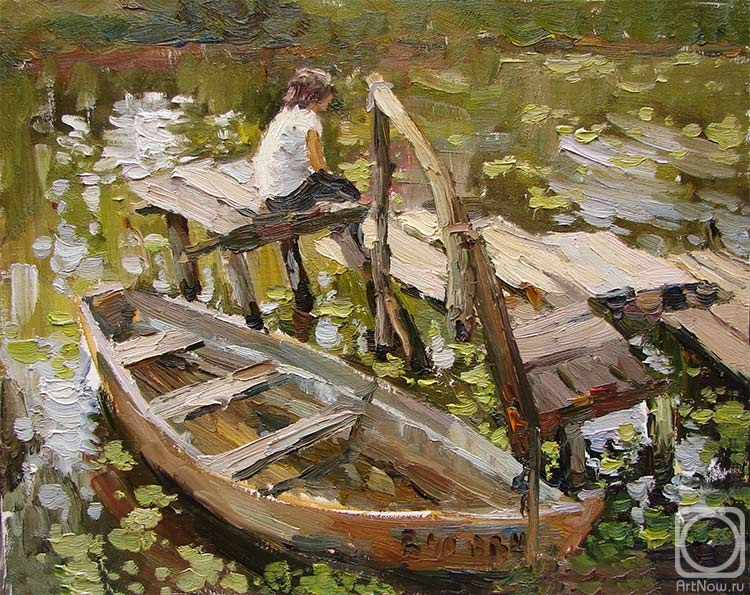 Shevchuk Svetlana. The boy on the jetty