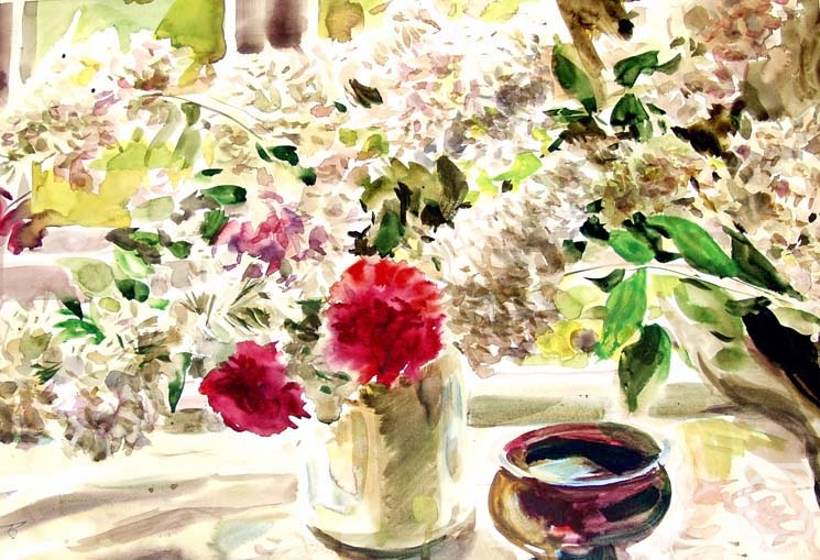 Chistyakov Yuri. Bouquet of hydrangeas
