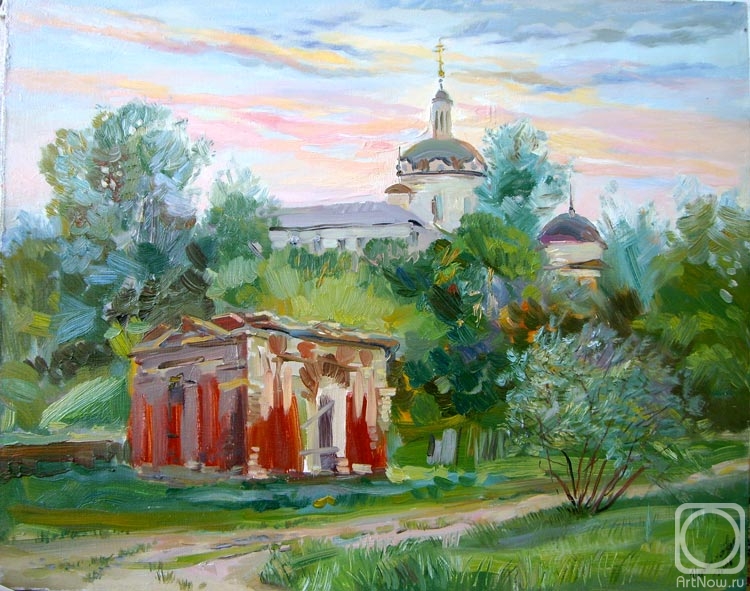 Chernysheva Marina. Sunset. Chernoostrovsky monastery