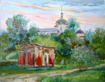 Sunset. Chernoostrovsky monastery. Chernysheva Marina