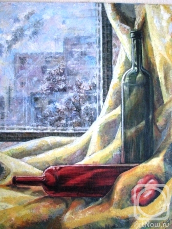 Gorenkova Anna. Bottles (inverted painting)