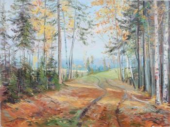 The road in the woods. For explanation of paintings by N.N.Ge
