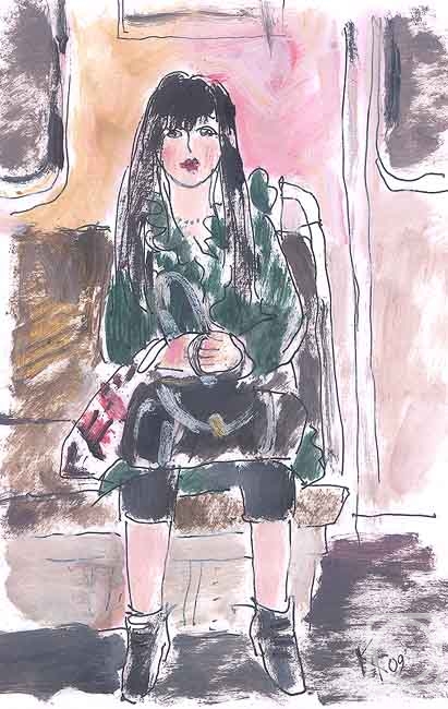 Karaceva Galina. In the subway