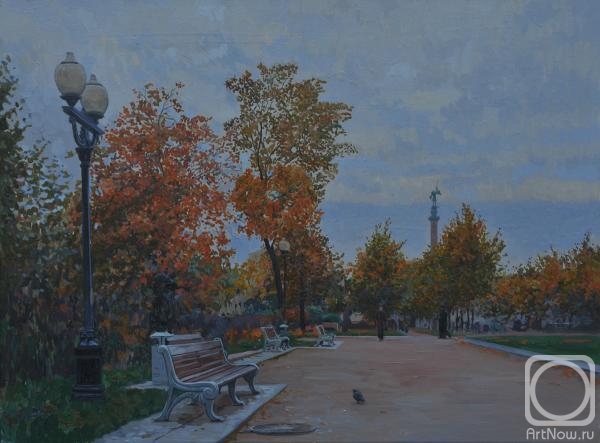 Kozhin Simon. View of the Trubnaya square from Tsvethoy Boulevard