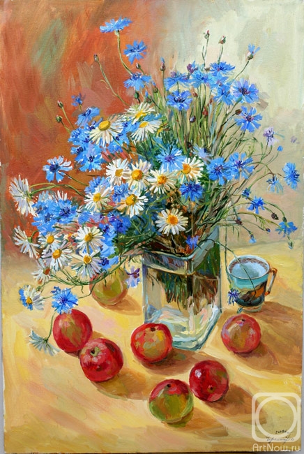 Chernysheva Marina. Cornflowers and apples