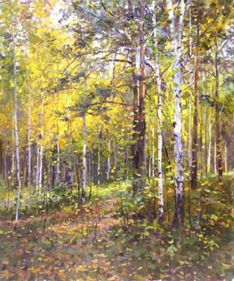 Between birchs and pine-trees. Efremov Alexey