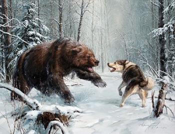 Bear hunting. Danchurova Tatyana