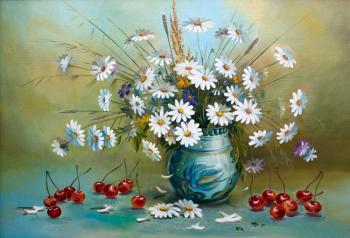 Camomiles and cherry. Alimasov Andrey