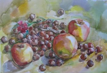 Hazelnuts and apples. Kruppa Natalia