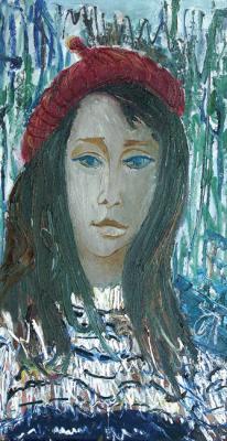 A girl in a beret. Pomelov Valentin