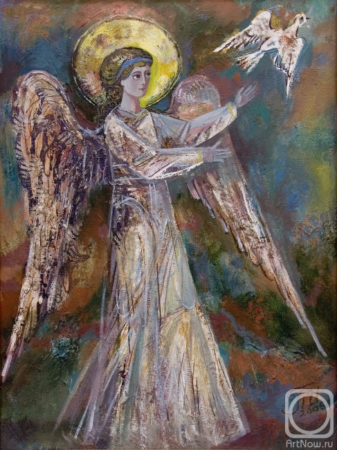 Pomelova Innesa. Angel with a dove