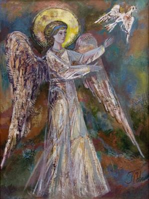 Angel with a dove. Pomelova Innesa
