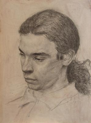 A head of the young man