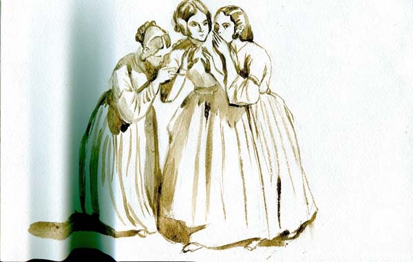 Medvedeva Maria. Italian girls. A. Ivanov (copy of the sketch)