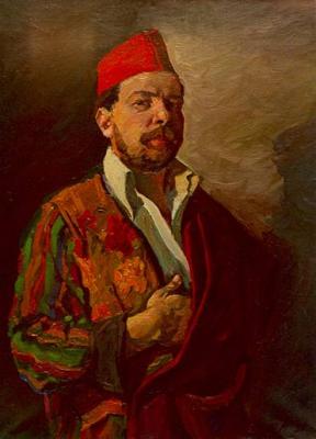 Selfportrait in exotic clothes. Makhnev Yuri
