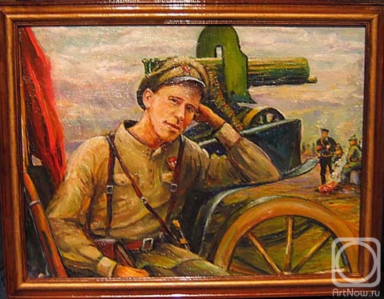 Kyrzanov Evgeny. Portrait of soldier Red Army