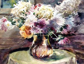 Autumn, asters. Chistyakov Yuri