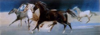 horses canter / gallop. Voronova Oksana