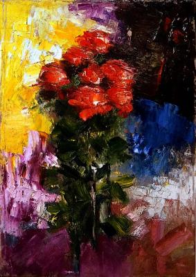 Scarlet roses. Zhadko Grigory