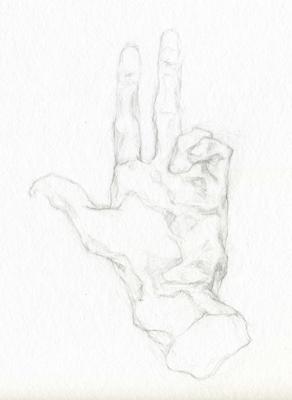 O.Rodin "Hand" (Study-6). Fayvisovich Aleksandr