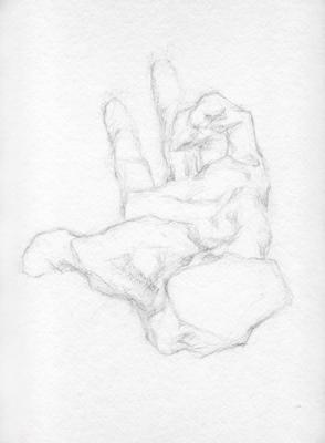 O.Rodin "Hand" (Study-7). Fayvisovich Aleksandr