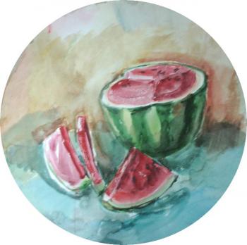 Watermelon in a circle. Kruppa Natalia