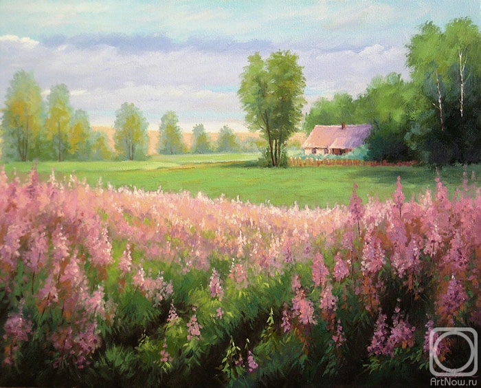 Lebedeva Elena. Purple field