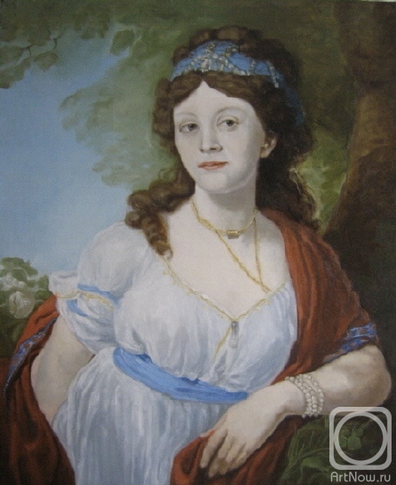 Rogov Vitaly. Portrait of Temkina E. G. (copy from the painting by Borovikovsky V. A.)