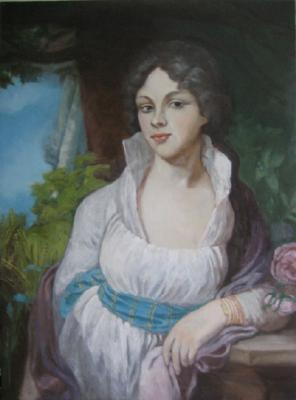 Portrait of Lopukhina M. I. (copy from the painting by Borovikovsky V.A.). Rogov Vitaly
