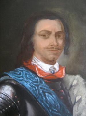 Portrait of Peter I (copy from a reproduction of the painting by Nikitin I. N.)