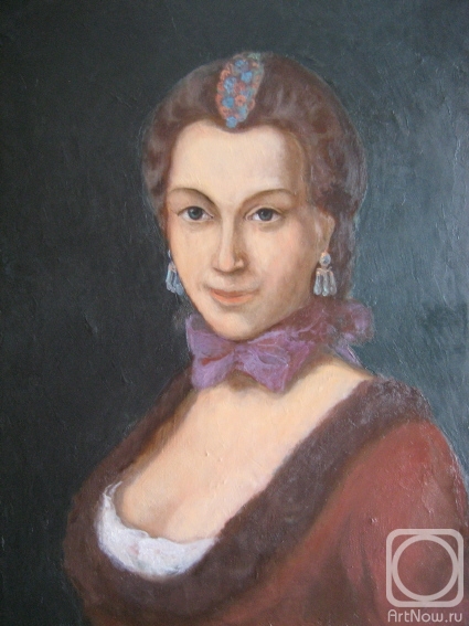 Rogov Vitaly. Portrait of a woman (copy from the painting rotary by P. Dey)