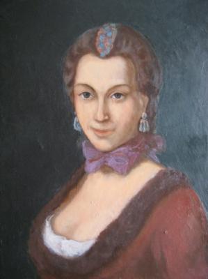 Portrait of a woman (copy from the painting rotary by P. Dey)
