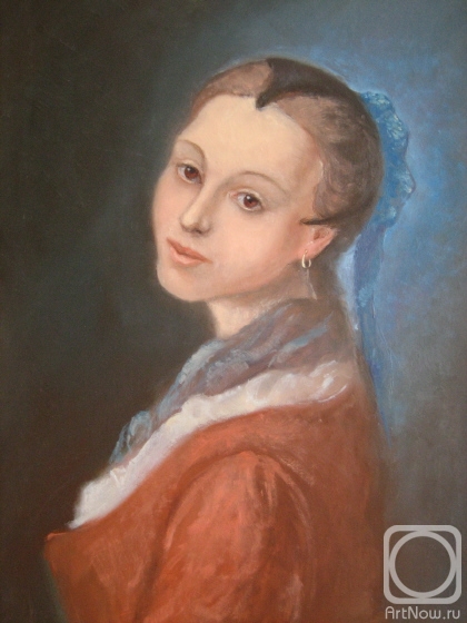 Rogov Vitaly. Portrait of a woman (copy from the painting rotary by P. Dey)