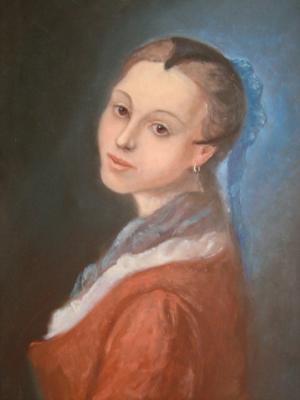 Portrait of a woman (copy from the painting rotary by P. Dey)